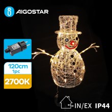 Aigostar - Світлодіодні вуличні різдвяні декорації 3,6W/31/230V 2700K 120 см IP44 сніговик